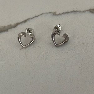 Tiffany & Co Retired Open Heart Stud Earrings